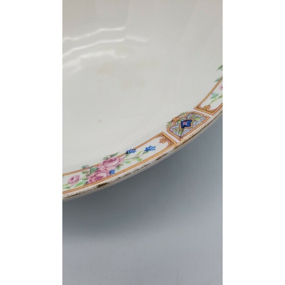 Plaza by Edwin M Knowles Vitreous Serving Bowl 9.25" Diameter Antique 1925 RARE - Picture 4 of 12